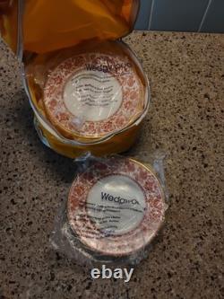 Wedgwood Bone China Red Damask Bread Butter Plates 6 Set of 11 England