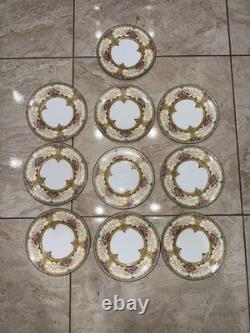 Wedgwood Bone China Salad Plates St. Austell Pattern Set of 10 ENGLAND