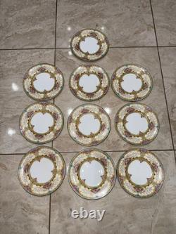 Wedgwood Bone China Salad Plates St. Austell Pattern Set of 10 ENGLAND