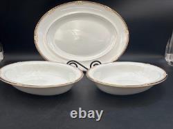Wedgwood CAVENDISH England Bone China 3 Piece Serving Set Bowls, Platter