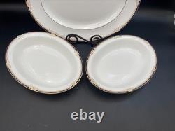 Wedgwood CAVENDISH England Bone China 3 Piece Serving Set Bowls, Platter