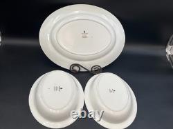 Wedgwood CAVENDISH England Bone China 3 Piece Serving Set Bowls, Platter