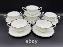 Wedgwood Carlyn Cream Soup Bowl Sets (Set of 6) Bone China England