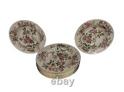 Wedgwood Charnwood Bone China Set of 8 Rimmed Soup Bowls Floral Butterflies 8