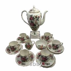 Wedgwood Charnwood Vintage Tea Set Flower Butterfly Bone China England Gold Trim