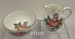 Wedgwood Charnwood Vintage Tea Set Flower Butterfly Bone China England Gold Trim