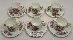 Wedgwood Charnwood Vintage Tea Set Flower Butterfly Bone China England Gold Trim