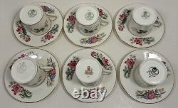 Wedgwood Charnwood Vintage Tea Set Flower Butterfly Bone China England Gold Trim