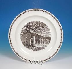 Wedgwood China SET (9) MIT Chamberlain Engraved Vintage 1953 Dinner Plates MINTY