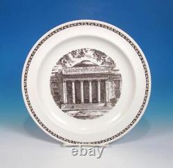 Wedgwood China SET (9) MIT Chamberlain Engraved Vintage 1953 Dinner Plates MINTY