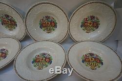 Wedgwood China Soup Bowls Windermere Pattern Set 12 Patrician England Floral