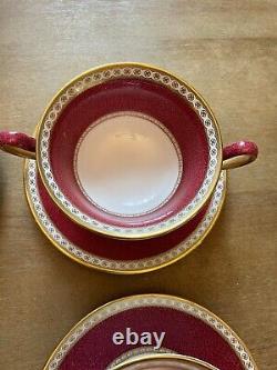 Wedgwood China ULANDER Powder Ruby Set of 4 Soup Bowl (S) W1813 Made in England