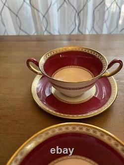 Wedgwood China ULANDER Powder Ruby Set of 4 Soup Bowl (S) W1813 Made in England