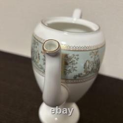 Wedgwood Coffee Pot Creamer Sugar Pot Set Columbia Sage Green Bone China England