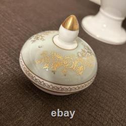 Wedgwood Coffee Pot Creamer Sugar Pot Set Columbia Sage Green Bone China England