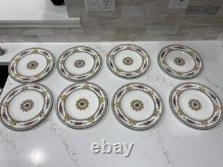 Wedgwood Columbia W595 White Set of 8 Salad Plates 8 In. Bone China England