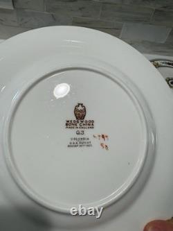 Wedgwood Columbia W595 White Set of 8 Salad Plates 8 In. Bone China England