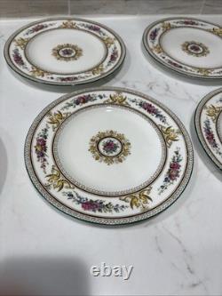 Wedgwood Columbia W595 White Set of 8 Salad Plates 8 In. Bone China England