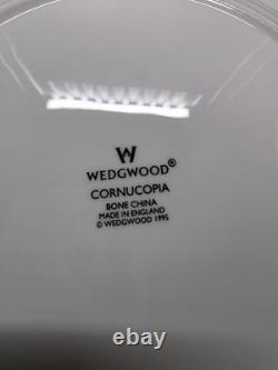 Wedgwood Cornucopia Bone China Dinnerware Set England 1995 Gold Blue 37 Pcs