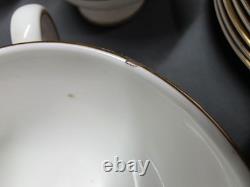 Wedgwood Cornucopia Bone China Dinnerware Set England 1995 Gold Blue 37 Pcs