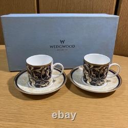 Wedgwood Cornucopia Cup Saucer Set Of 2 Demitasse Bone China England Collectible