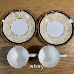 Wedgwood Cornucopia Cup Saucer Set Of 2 Demitasse Bone China England Collectible