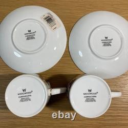 Wedgwood Cornucopia Cup Saucer Set Of 2 Demitasse Bone China England Collectible