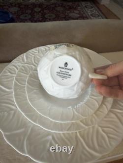 Wedgwood Countryware Bone China White Dinner Set of 4, Made in England