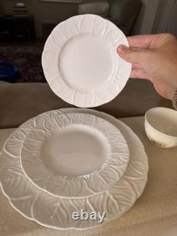 Wedgwood Countryware Bone China White Dinner Set of 4, Made in England