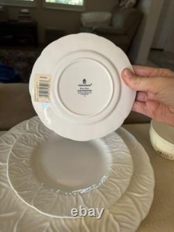 Wedgwood Countryware Bone China White Dinner Set of 4, Made in England