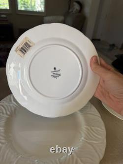 Wedgwood Countryware Bone China White Dinner Set of 4, Made in England