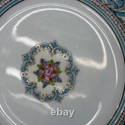 Wedgwood Dinner Set Florentine Turquoise Bone China Dishes, Service For 6 1970s