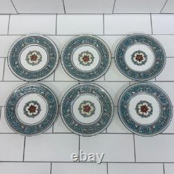 Wedgwood Dinner Set Florentine Turquoise Bone China Dishes, Service For 6 1970s