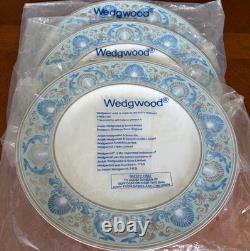 Wedgwood Dolphins Blue Dinner Plate 27cm Set of 3 Bone China England withBox