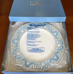 Wedgwood Dolphins Blue Dinner Plate 27cm Set of 3 Bone China England withBox