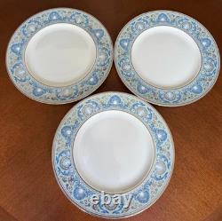 Wedgwood Dolphins Blue Dinner Plate 27cm Set of 3 Bone China England withBox