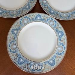 Wedgwood Dolphins Blue Dinner Plate 27cm Set of 3 Bone China England withBox
