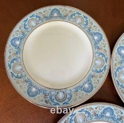 Wedgwood Dolphins Blue Dinner Plate 27cm Set of 3 Bone China England withBox