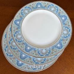Wedgwood Dolphins Blue Dinner Plate 27cm Set of 3 Bone China England withBox