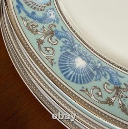 Wedgwood Dolphins Blue Dinner Plate 27cm Set of 3 Bone China England withBox