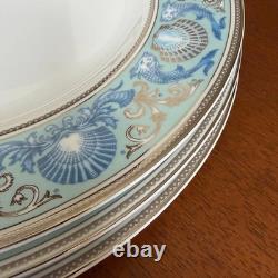 Wedgwood Dolphins Blue Dinner Plate 27cm Set of 3 Bone China England withBox
