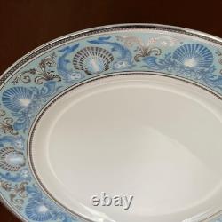 Wedgwood Dolphins Blue Dinner Plate 27cm Set of 3 Bone China England withBox