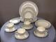 Wedgwood Dolphins bone china 4 FIVE-piece place settings, 1980s made In England