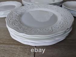 Wedgwood England Dinnerware Set Service for 6 24 Pieces White Plates
