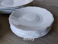 Wedgwood England Dinnerware Set Service for 6 24 Pieces White Plates