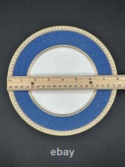 Wedgwood England W2376 Blue Gold 8 Salad Plates Set of 4 Bone China