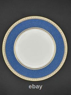 Wedgwood England W2376 Blue Gold 8 Salad Plates Set of 4 Bone China