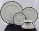 Wedgwood Fine Bone China Amherst (platinum Trim) 5 Piece Place Setting Mint