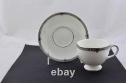 Wedgwood Fine Bone China Amherst (platinum Trim) 5 Piece Place Setting Mint