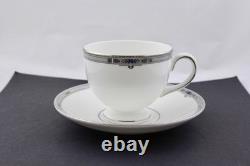 Wedgwood Fine Bone China Amherst (platinum Trim) 5 Piece Place Setting Mint